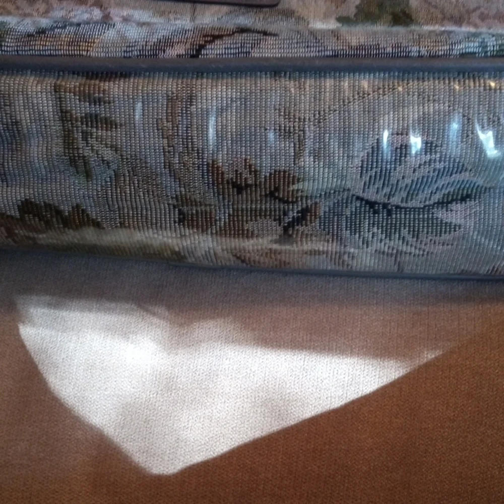 Diane Von Furstenberg Gray and Green Tote Bag with Floral Design - Picture 3 of 9